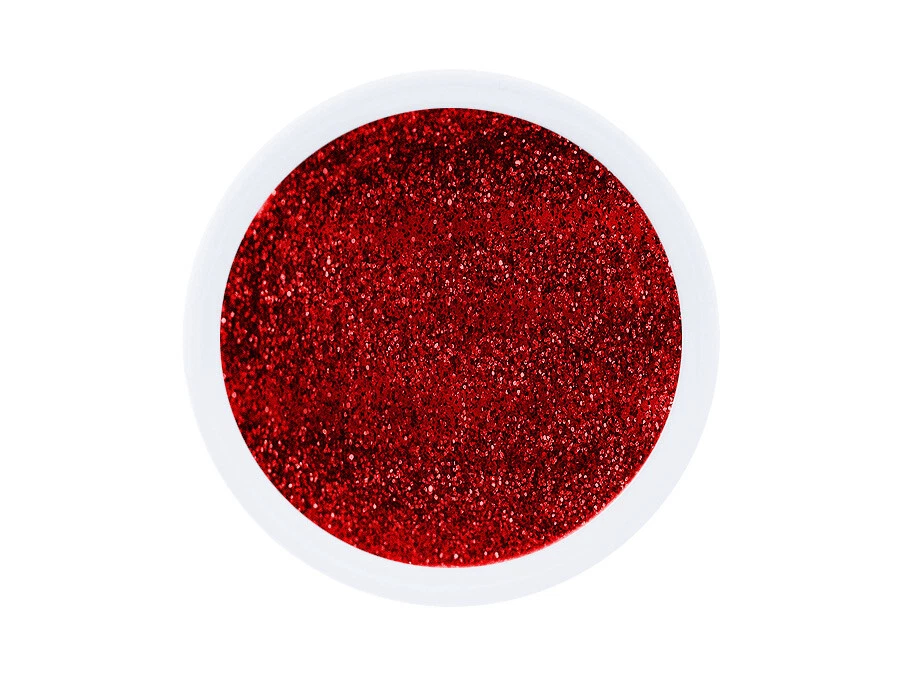 UV LED GEL GLITTER WINE RED Glitzer Farbgel Effekt Color Nail Art Modellage Rot - Bild 2 von 3