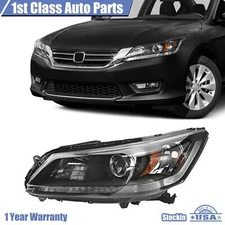 Left Driver Side Halogen Headlight Headlamp For 2013-2015 Honda Accord Sedan