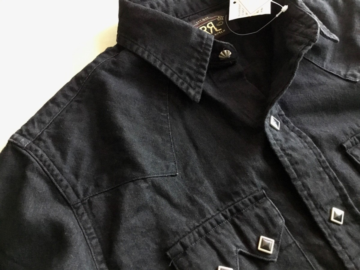 RRL Ralph Lauren Japanese Denim Western Shirt Snap Diamond P RRL Ralph Lauren Japanese Denim Western Shirt Snap Diamond P