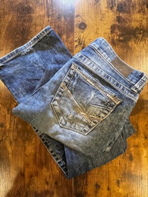 BKE Womens Stella BootCut Distressed Embroidered Pocket Denim Jeans 28L
