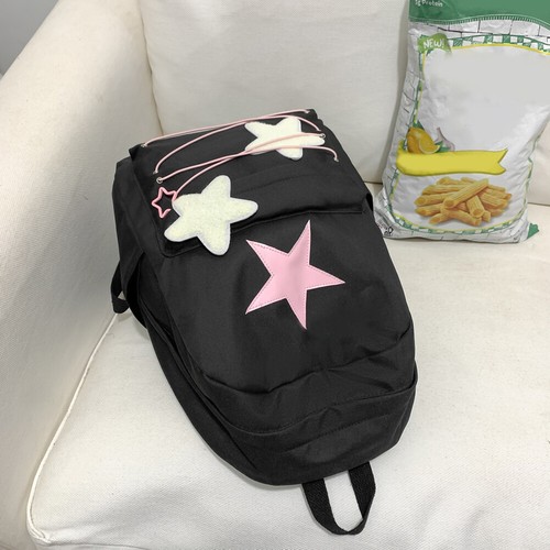 Korean Women College Backpack Star Shape Casual Backpack Stylish for