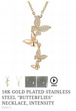 Cubic Zirconia Crystal Butterfly Necklace