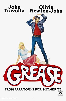 Grease movie poster  - 11'' x 17'' inches - John Travolta, Olivia Newton John