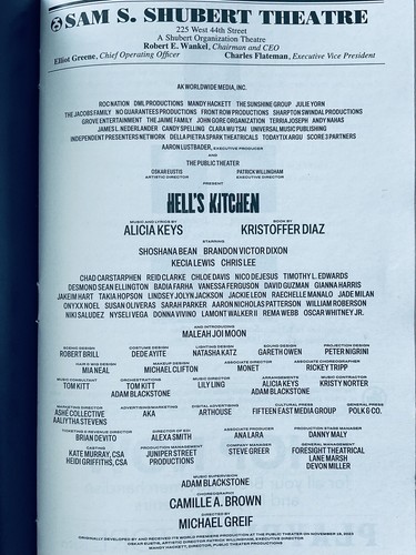 2024 Hell's Kitchen The Musical Playbill Alicia Keys Broadway Maleah Joi Moon - Imagen 5 de 9
