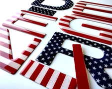 3D US FLAG DOMED RAISED TAILGATE LETTERS FOR RIDGE LN 2024 - 2026 US MADE