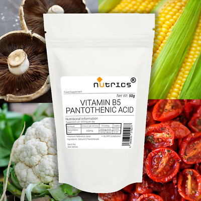 Nutrics  VITAMIN B5 PANTOTHENSÄURE CALCIUM D PANTOTHENAT PULVER 50g