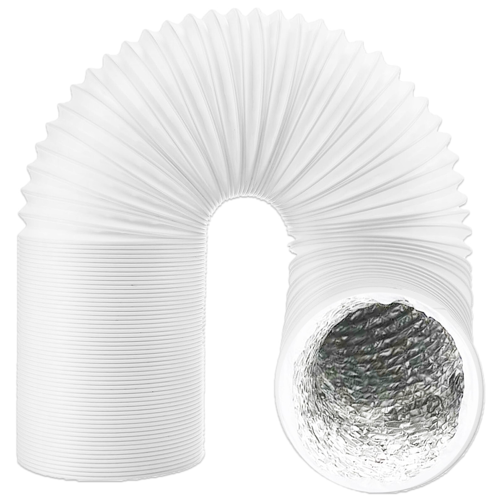 HVAC Vent Hose 5"" 3m UNIVERSAL Aluminium Foil Insulated Duct Exhaust Unit Pipe