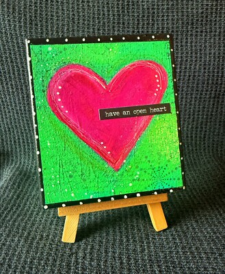 Small Reclaimed Wood Hand Painted Art Piece  Scatter Joy  By JB Mack