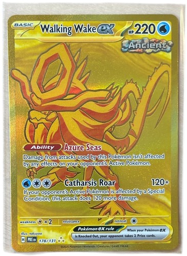 Pokemon Prismatic Evolutions Walking Wake Ex Gold 178/131 2025 - Picture 3 of 5