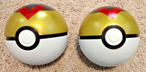 2x Level Ball Pokemon Tin da Collezione: Giallo, Rosso e Nero Pokeball (Vuoto)