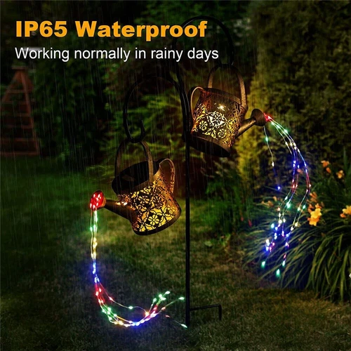 Solar Watering Can Light Garden Outdoor Waterproof Kettle Yard Art Lamp Decor US - Picture 6 of 18