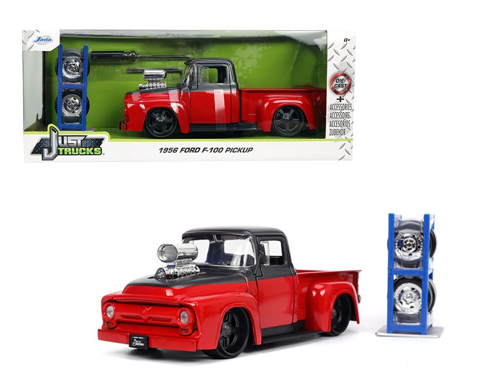 JADATOYS 1/24 FORD F-100 PICKUP ルース品 Amazon.com: Jada Toys Just Trucks 1:24 1956 Ford F-100 Die