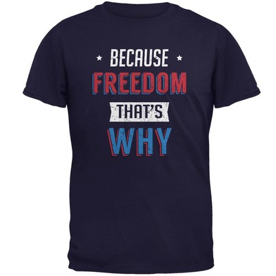 T-shirt Jeune 4th Of July Because Freedom - Old Glory - Coton, Manches Courtes - Neuf Avec étiquettes