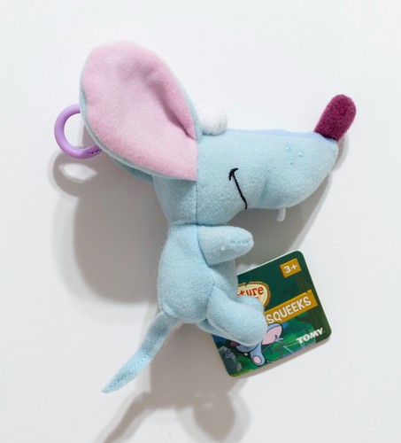 NEW Nature Cat Squeeks Mouse Plush Toy Keychain, TOMY, PBS Kids, 5" with Tag - Picture 2 of 3