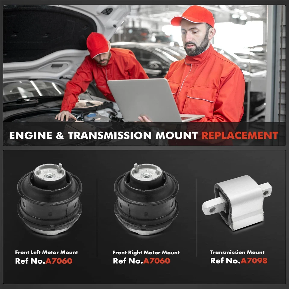 3x Auto Engine Motor & Transmission Mount for Mercedes-Benz C280 W202 E300 C230 - Image 2 of 4