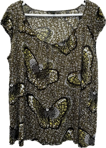 Weekend Max Mara Schmetterlingsmuster T-Shirt Top Gr. XXL