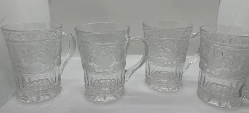 Retired Mikasa Crystal - FLORAL TRELLIS 12 oz Crystal Mug - Multiples available!