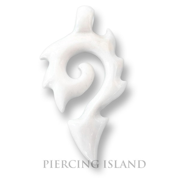 Tribal Amulett AnhäNger Inkl. Band Bone Knochen Maori Design PB009-image