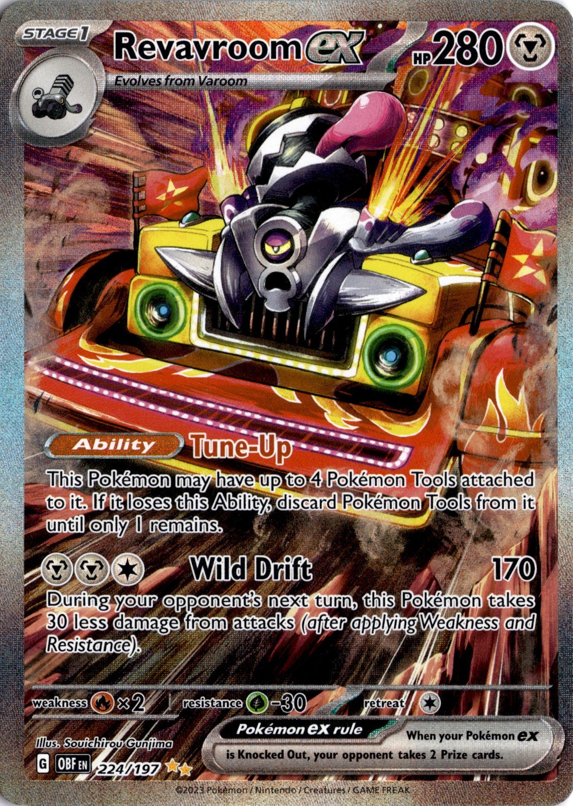 Revavroom ex 224/197 SV03: Obsidian Flames Holo