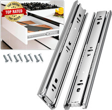 Drawer Slides Ball Bearing 3 Folds Full Extension Side Mount Cabinet Runners Gli