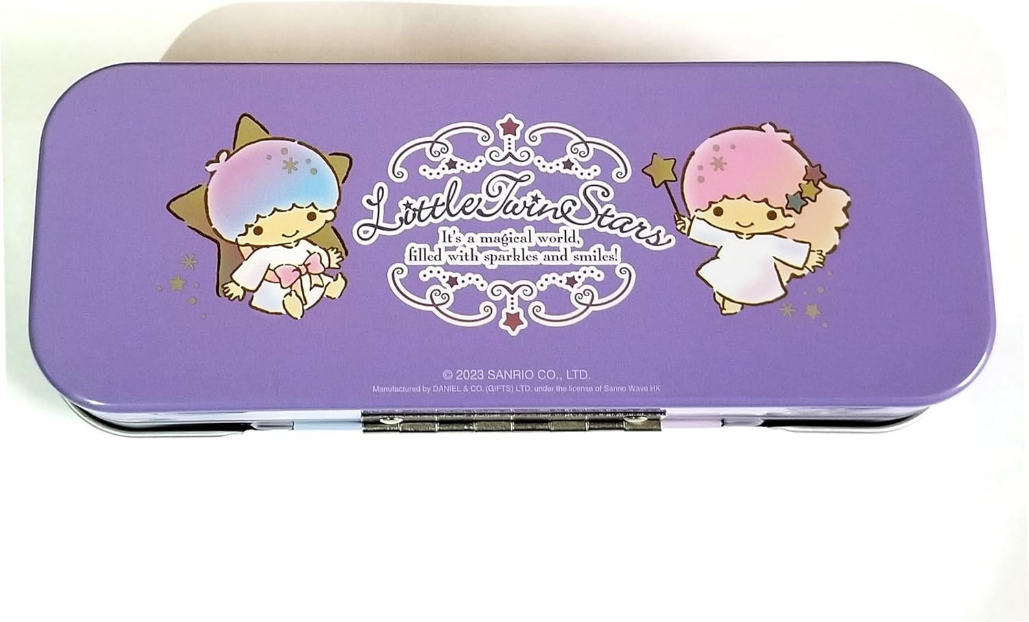 Sanrio Little Twin Stars 3-Layer Pencil Pen Case Holder Stationery Tin Metal Box