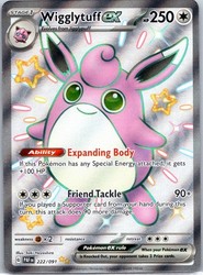 Wigglytuff ex 222/091 Paldean Fates Shiny Ultra Rare