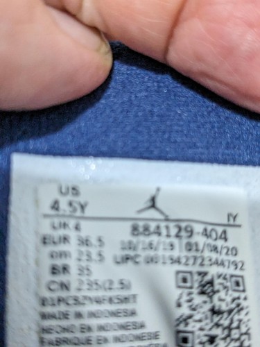 Nike Air Jordan 13 Retro GS Azul Marino Blanco 884129-404 Talla 4.5Y Tenis Juveniles - Imagen 9 de 12