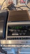 Vintage GE AM FM Clock Radio Telephone Model 7-board 700 Used