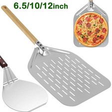 Pizza Peel with Wood Handle Non-Stick Metal Pizza Shovel 6.5/10/12 inch