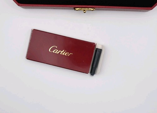 Vintage Must de CARTIER Fountain Ballpoint Pen 18ct 18k Nib Gold Inc Refils Ink - Picture 5 of 12