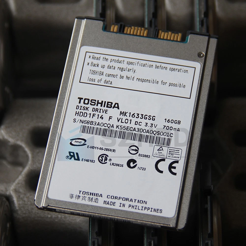 mk1633gsgf Toshiba 160?GB 5400rpm SATA 1.8?Miniノートでドライブ Toshiba Micro SATA Internal Hard Disk Drives 1.8 in Form Factor