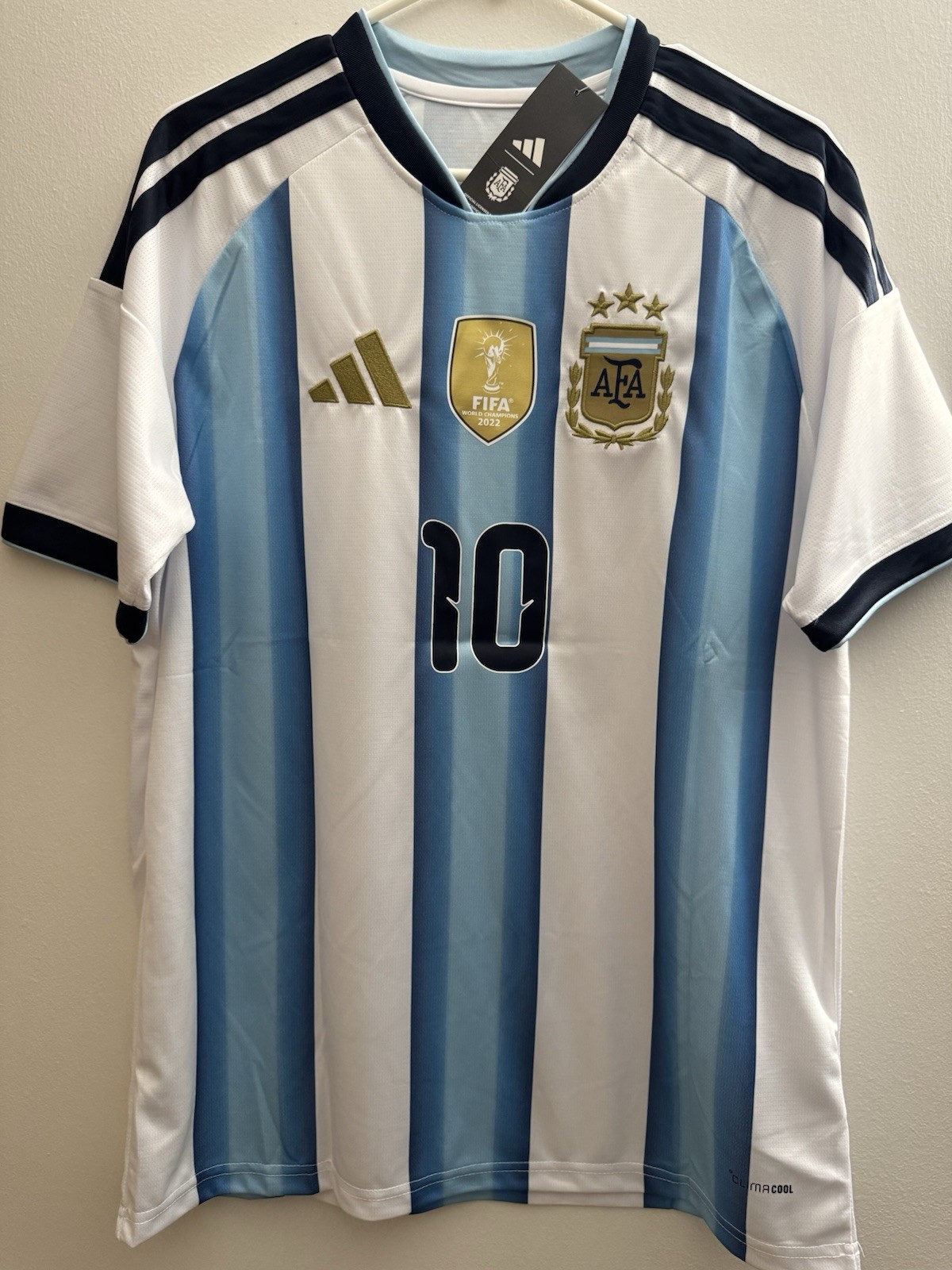 Leonel Messi 2026 Argentina World Cup Home Replica Jersey - Medium (Slim Fit)NWT