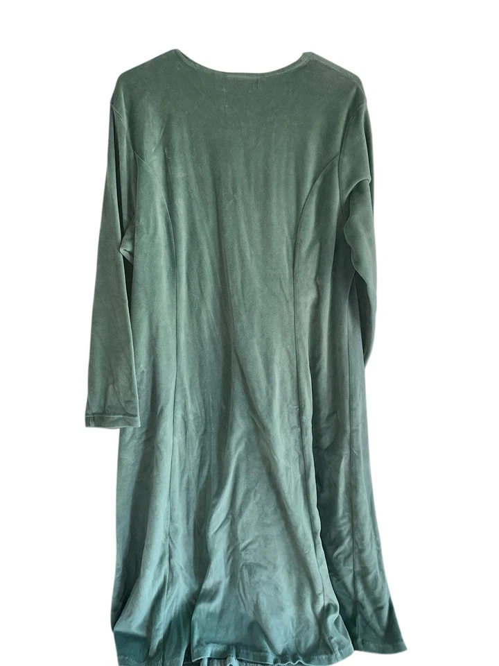 Maxi Vestido Vintage Coldwater Creek Para Mujer Terciopelo Talla Pequeña PXL Verde Hecho en EE. UU. Foto 2 de 4