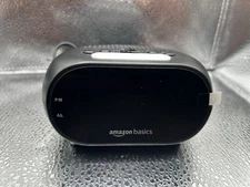 Amazon Basics Small Digital Alarm Clock With LED Display Nightlight Black