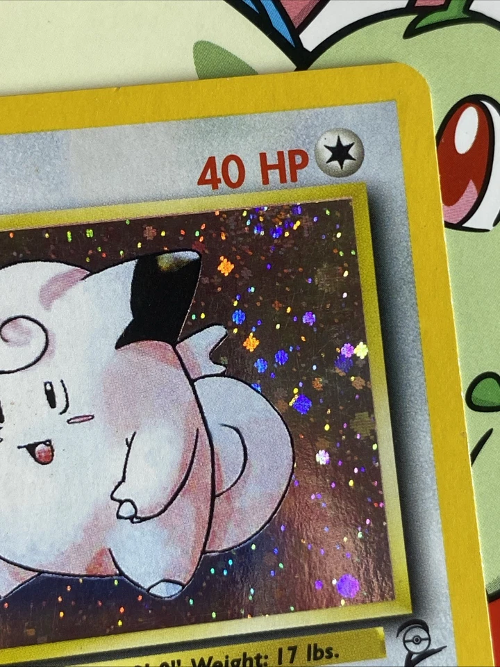 Clefairy Holo 6/130 2001 Base Set Rare WOTC Pokémon Card TCG *Swirl* - Image 3 of 4