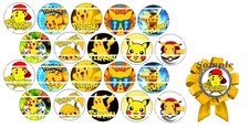 Bottle Cap Images 25mm 1" Precut Pikachu Inspired