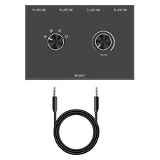 3.5mm Jack Audio Switcher Selector Splitter Box 4 In 1 Out / 4 In 1 Out