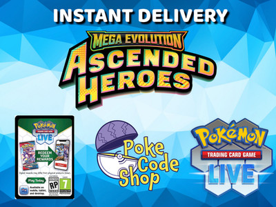 100 x ASCENDED HEROES Live Pokemon Booster Codes Online SOFORT QR EMAIL