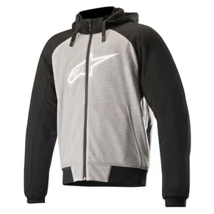 Alpinestars Chrome Sport Motorcycle Motorbike Hoodie Melange Grey Black