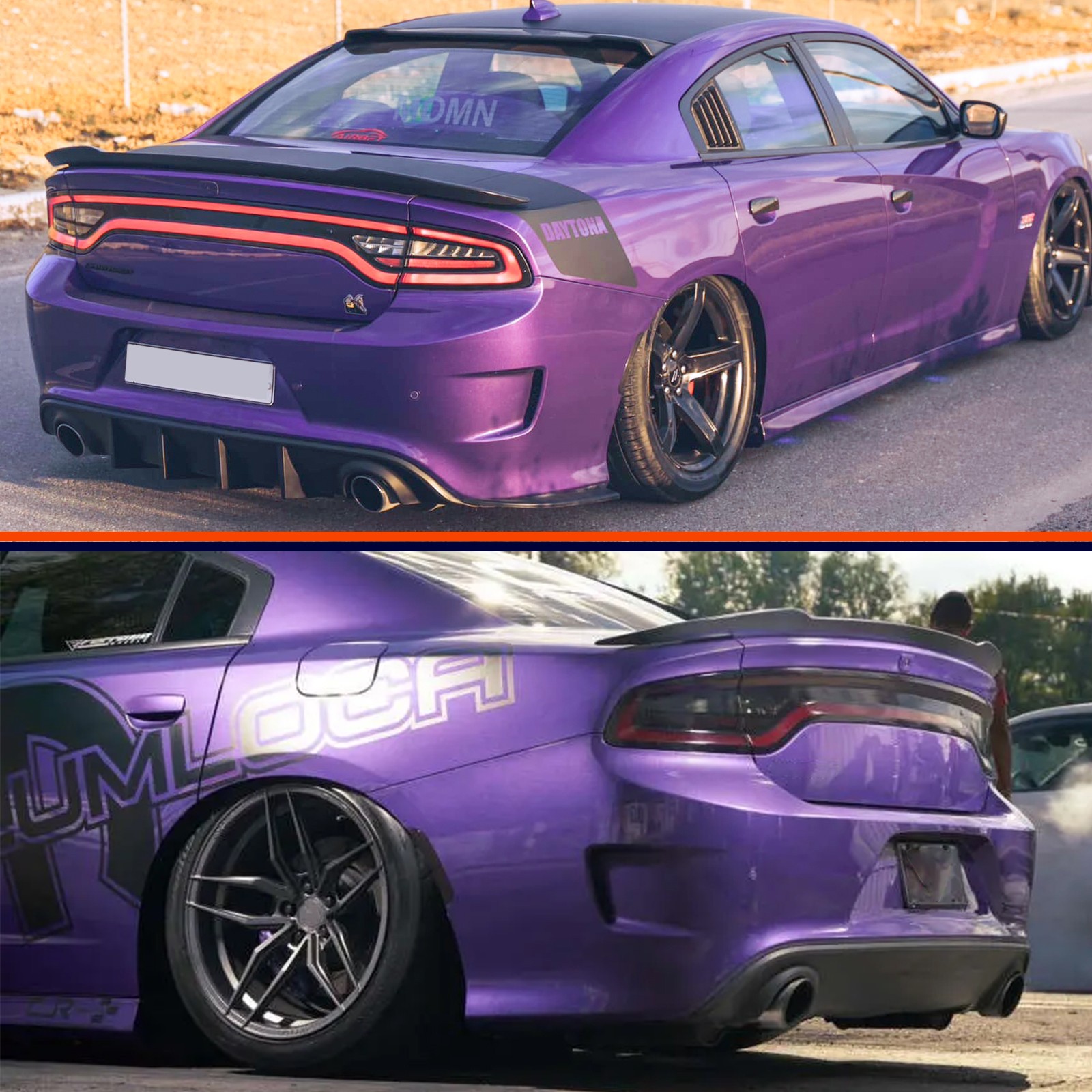 Fits 2011-2023 Dodge Charger Matt-Black Hellcat Style Rear Trunk Spoiler Wing