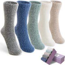 Fuzzy Cozy Warm Socks for Women-Winter Home Thick Wool Soft Sleeping Socks-Perfe