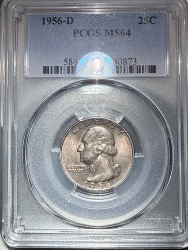 1956D  Quarter Graded By PCGS MS 64