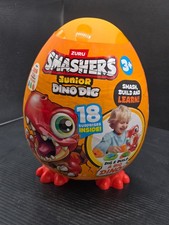 Smashers Junior Dino Dig Egg with 500g Dough and 18 Surprises for Kids 76-1