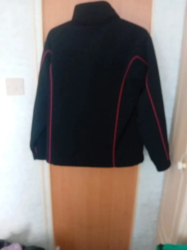Liz Clairborne black jacket with red piping Size 12 - Image 2 of 4