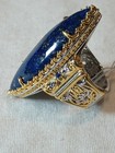 Bold Beautiful Gems en Vogue 40x15 mm Lapis Lazuli/Sapphire Silver 925 Ring NIB — photo 2