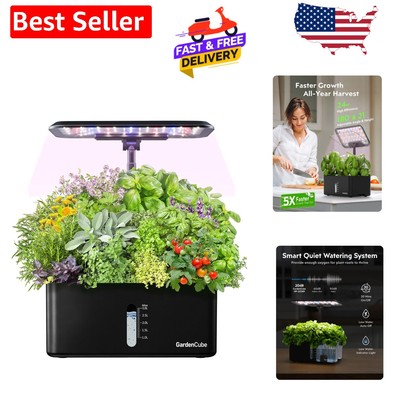 Elegant Hydroponics Growing System for Home: Fresh Herbs & Vegetables -Round