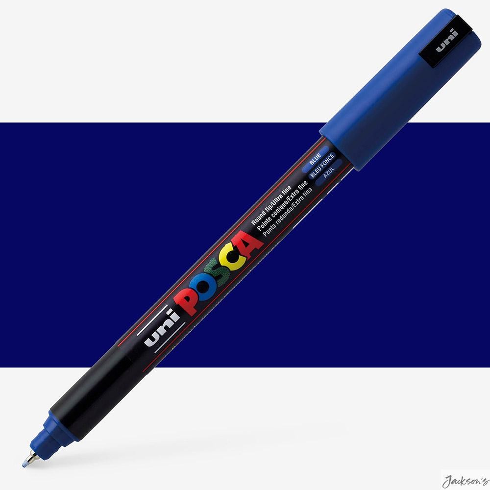 Uni Posca PC-1MR Paint Marker Water Based 0.7mm Blue For Fine Detail Art