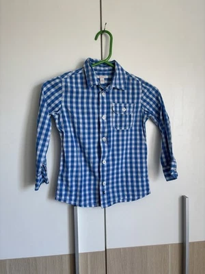 Esprit Hemd jungen 104/110 blau/weiß neuwertig - Bild 1 von 4
