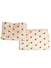 Pottery barn kids twin Cotton flat Sheet and One Pillowcase White With red stars