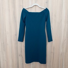Eliza J Womens Dress Size 4 Teal Sheath Off Shoulder Classic Chic Formal Event